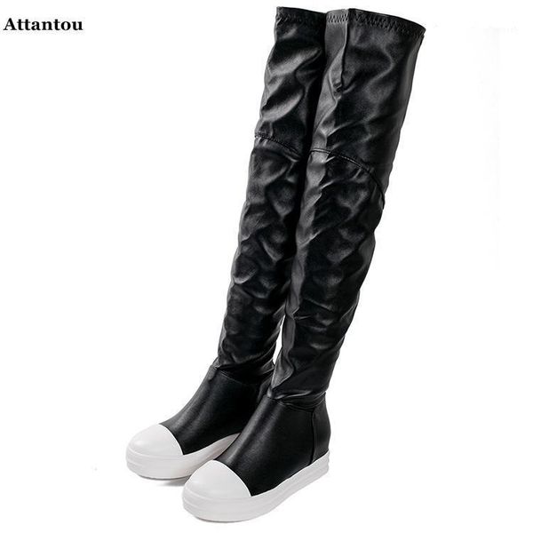 boots black flat bottom elastic woman shoes over the knee high long tube female thin sexy1
boots black flat bottom elastic woman shoes over the knee high long tube female thin sexy1