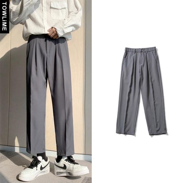 men's pants 2021 straight loose casual korean fashion western trousers formal business suit streetwear male clothing, Black
men's pants 2021 straight loose casual korean fashion western trousers formal business suit streetwear male clothing, Black