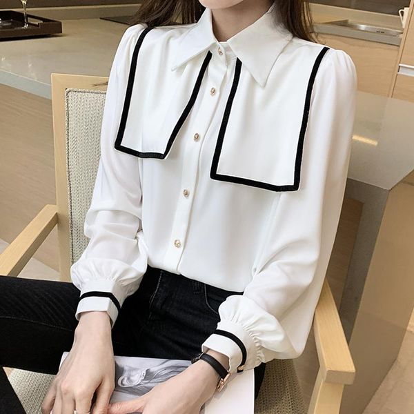 women's blouses & shirts shirt spring lapel collar single-breasted long-sleeved temperament pure color blouse simple jacket, White
women's blouses & shirts shirt spring lapel collar single-breasted long-sleeved temperament pure color blouse simple jacket, White