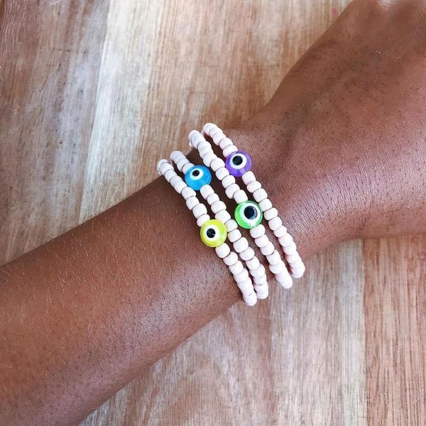 beaded, strands 2021 turkish evil eye bracelet white beaded bracelets for women greek charm pulsera femme simple jewelry, Black
beaded, strands 2021 turkish evil eye bracelet white beaded bracelets for women greek charm pulsera femme simple jewelry, Black