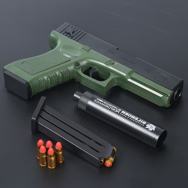 5365shell throwing glock manual loadable soft bullet children's boy toy simulation chicken eating model hand
5365shell throwing glock manual loadable soft bullet children's boy toy simulation chicken eating model hand