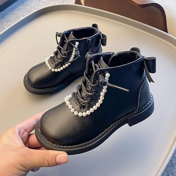 boots girls fashion children 2021 autumn platform with pearls solid black kids winter back bow, Black;grey
boots girls fashion children 2021 autumn platform with pearls solid black kids winter back bow, Black;grey