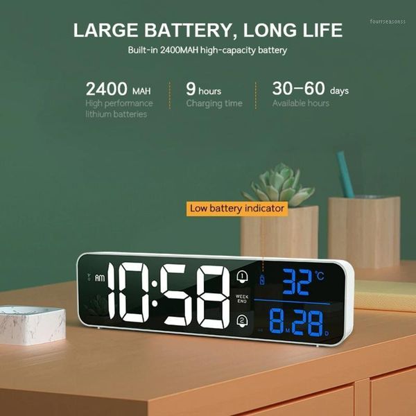 desk & table clocks music led digital alarm clock temperature date display deskmirror home decoration electronic 2400 mah1
desk & table clocks music led digital alarm clock temperature date display deskmirror home decoration electronic 2400 mah1