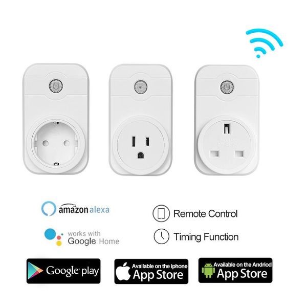 smart power plugs wifi socket plug eu uk us 220v voice remote control timing switch work for amazon alexa/google assistant
smart power plugs wifi socket plug eu uk us 220v voice remote control timing switch work for amazon alexa/google assistant