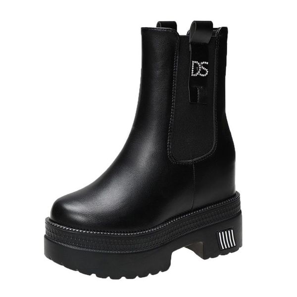 women high heels 10cm thick heel ankle boots slip-on black chunky boots autumn winter leather woman boots platform casual shoes
women high heels 10cm thick heel ankle boots slip-on black chunky boots autumn winter leather woman boots platform casual shoes