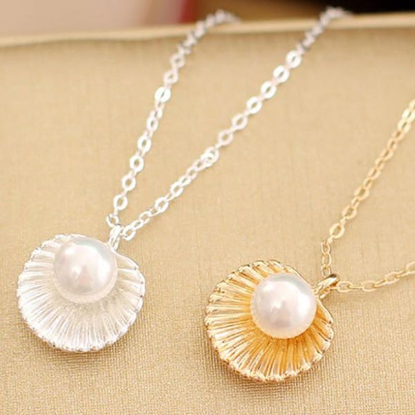 pendant necklaces 2021 fashion korean pearl shell necklace for women jewelry clavicle chain, Silver
pendant necklaces 2021 fashion korean pearl shell necklace for women jewelry clavicle chain, Silver
