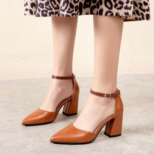 sandals women's summer products one-word buckle high heels thick heel pointed toe shoes size 32-46, Black
sandals women's summer products one-word buckle high heels thick heel pointed toe shoes size 32-46, Black