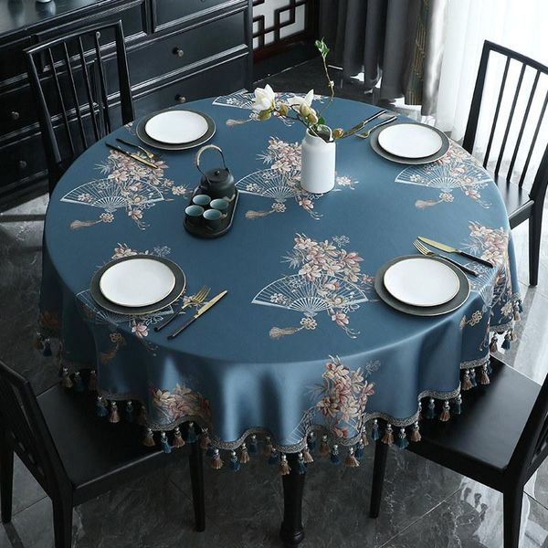 table cloth luxury traditional round tablecloth 180 cm 160 200cm cover dining coffee soft jacquard flower tassels home decor blue
table cloth luxury traditional round tablecloth 180 cm 160 200cm cover dining coffee soft jacquard flower tassels home decor blue