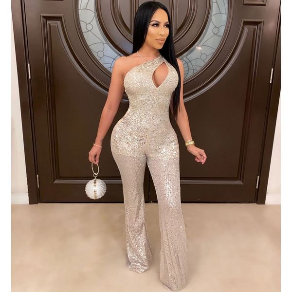 club rompers womens jumpsuit wide leg hollow out one shoulder sequin jumpsuit summer elegant night party jumpsuit overalls, Black;white
club rompers womens jumpsuit wide leg hollow out one shoulder sequin jumpsuit summer elegant night party jumpsuit overalls, Black;white