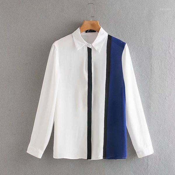 autumn casual patchwork blouses turn down collar female streetwear long sleeve women shirt 2021 plus size blusas mujer women's & shirt, White
autumn casual patchwork blouses turn down collar female streetwear long sleeve women shirt 2021 plus size blusas mujer women's & shirt, White