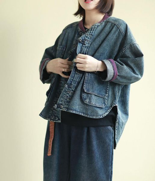 women's jackets women spring single breasted denim ladies vintage handmade button coat outerwear female 2021, Black;brown
women's jackets women spring single breasted denim ladies vintage handmade button coat outerwear female 2021, Black;brown