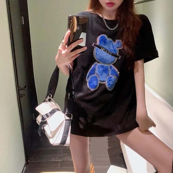 women's t-shirt diamonds casual 2021 summer t shirts round neck short sleeve loose fit large size clothing streetwear chic ropa mujer, White
women's t-shirt diamonds casual 2021 summer t shirts round neck short sleeve loose fit large size clothing streetwear chic ropa mujer, White