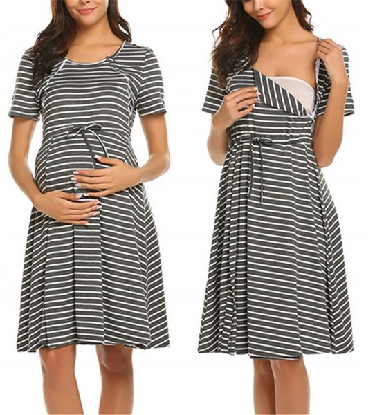 maternity dress nursing nightgowns breastfeeding night maternity striped pajamas pregnant women short sleeve nightwear, White
maternity dress nursing nightgowns breastfeeding night maternity striped pajamas pregnant women short sleeve nightwear, White