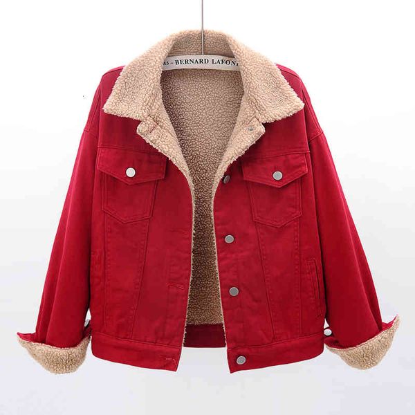 jacket korean fashion 4 color short denim women yellow outerwear big size loose winter thick warm lamb fur jeans jacket female, Black;brown
jacket korean fashion 4 color short denim women yellow outerwear big size loose winter thick warm lamb fur jeans jacket female, Black;brown