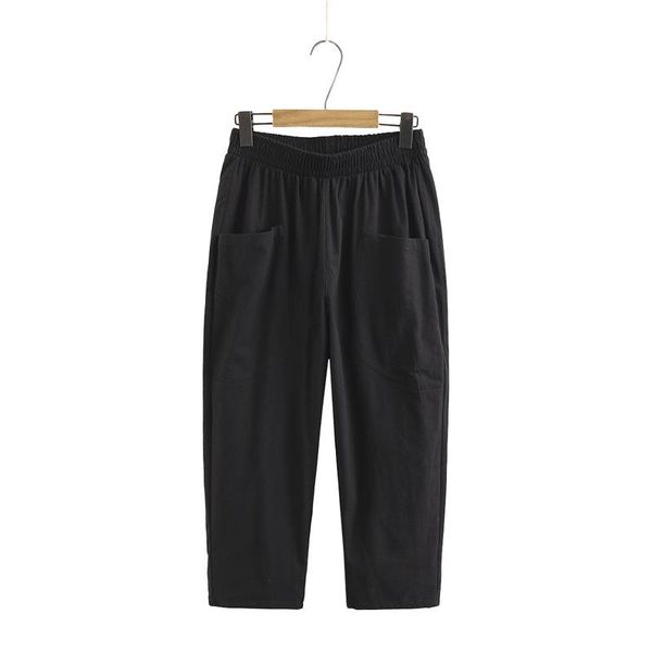 women's pants & capris plus size linen elastic waist simple vintage spring summer ankle with big pockets, Black;white
women's pants & capris plus size linen elastic waist simple vintage spring summer ankle with big pockets, Black;white