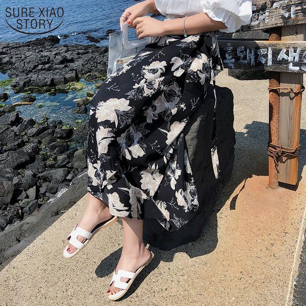 skirts summer high waist split tall woman beach chiffon skirt printed flower solid a-type lace-up wrap jupe femme 10011, Black
skirts summer high waist split tall woman beach chiffon skirt printed flower solid a-type lace-up wrap jupe femme 10011, Black