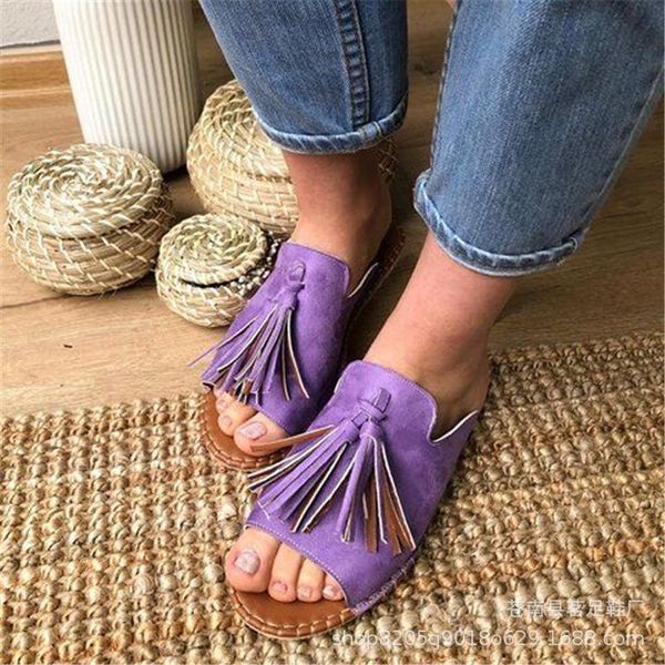 slippers low flat shoes female fringe ladies' big size slipers women 2021 fabric pu slides hoof heels rubber s, Black
slippers low flat shoes female fringe ladies' big size slipers women 2021 fabric pu slides hoof heels rubber s, Black