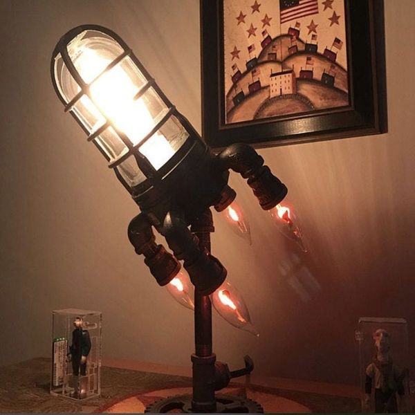 new product steampunk rocket launcher flame night small desk lamp gift home bedroom decoration
new product steampunk rocket launcher flame night small desk lamp gift home bedroom decoration
