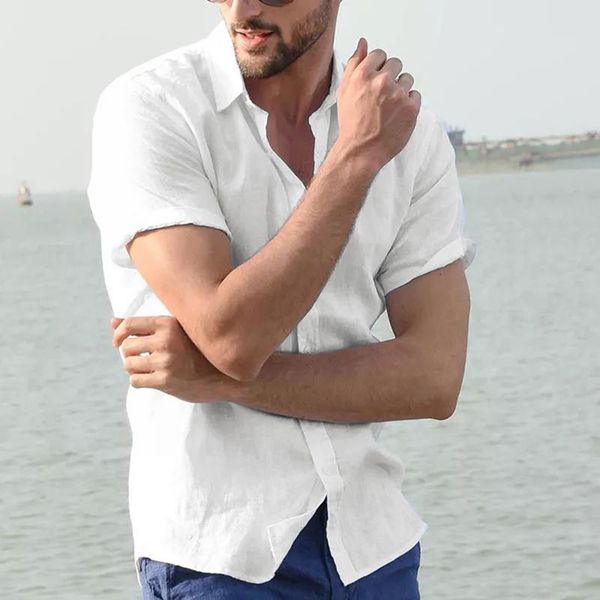 men's casual shirts men linen short sleeve summer solid loose soft shirt stand collar blouse streetwear chemise homme#g, White;black
men's casual shirts men linen short sleeve summer solid loose soft shirt stand collar blouse streetwear chemise homme#g, White;black