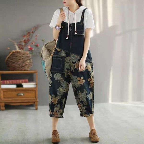 women's jeans fairynatural korean designer style spring fall ladies denim retro loose overalls women print casual harem trouser big siz, Blue
women's jeans fairynatural korean designer style spring fall ladies denim retro loose overalls women print casual harem trouser big siz, Blue