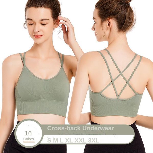 bras seamless cross back women sports bra gym running push up bralette vest elastic brassiere fitness underwear top, Red;black
bras seamless cross back women sports bra gym running push up bralette vest elastic brassiere fitness underwear top, Red;black