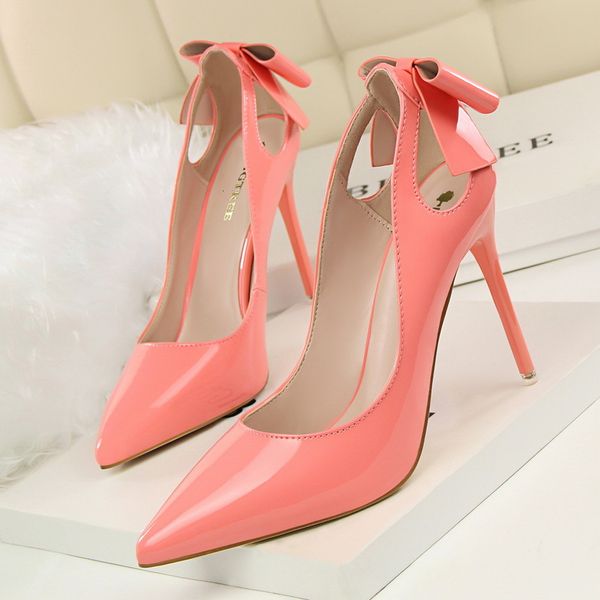 sandals style cut-outs bowtie pointed toe 10cm high heels solid patent leather shallow woman party pumps office ol shoes 9vvu, Black
sandals style cut-outs bowtie pointed toe 10cm high heels solid patent leather shallow woman party pumps office ol shoes 9vvu, Black