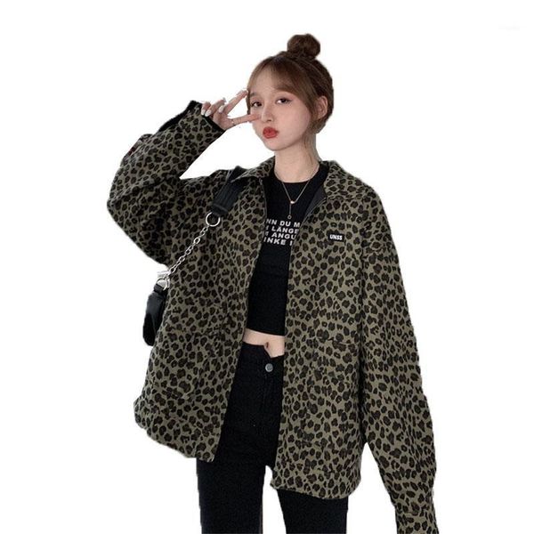 large size leopard women's jacket spring autumn women coat long sleeve zipper loose thin outerwear tooling w600 jackets, Black;brown
large size leopard women's jacket spring autumn women coat long sleeve zipper loose thin outerwear tooling w600 jackets, Black;brown