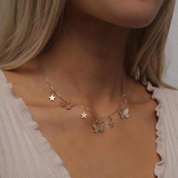 chains gold filled butterfly choker necklace for women boho cute long star chain jewelry party gift 2021, Silver
chains gold filled butterfly choker necklace for women boho cute long star chain jewelry party gift 2021, Silver