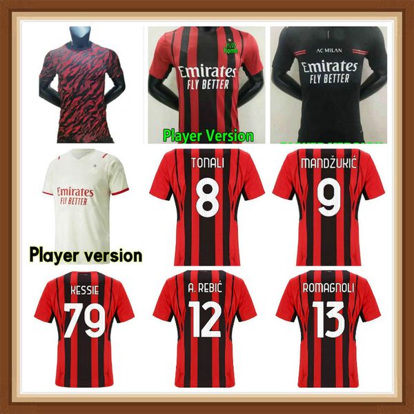 player version 21 22 ibrahimovic soccer jerseys calhanoglu brahim rebic theo tonali 2021 2022 football shirt romagnoli men, Black;yellow
player version 21 22 ibrahimovic soccer jerseys calhanoglu brahim rebic theo tonali 2021 2022 football shirt romagnoli men, Black;yellow