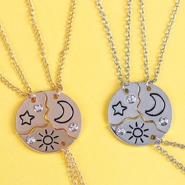 pendant necklaces 3 pieces round sun star moon necklace fashion friend forever friendship bff men and women charm chokers 2021, Silver
pendant necklaces 3 pieces round sun star moon necklace fashion friend forever friendship bff men and women charm chokers 2021, Silver