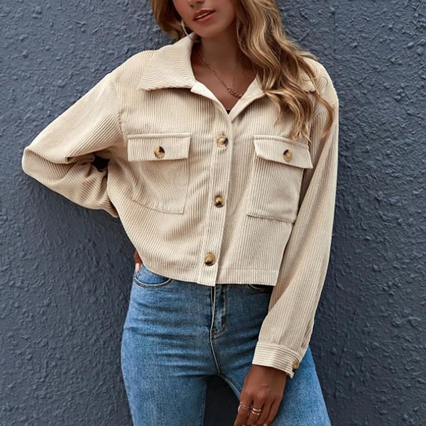 women's jackets turn down collar plus size female outerwear fashion casual corduroy button prokets solid long sleeve coat, Black;brown
women's jackets turn down collar plus size female outerwear fashion casual corduroy button prokets solid long sleeve coat, Black;brown