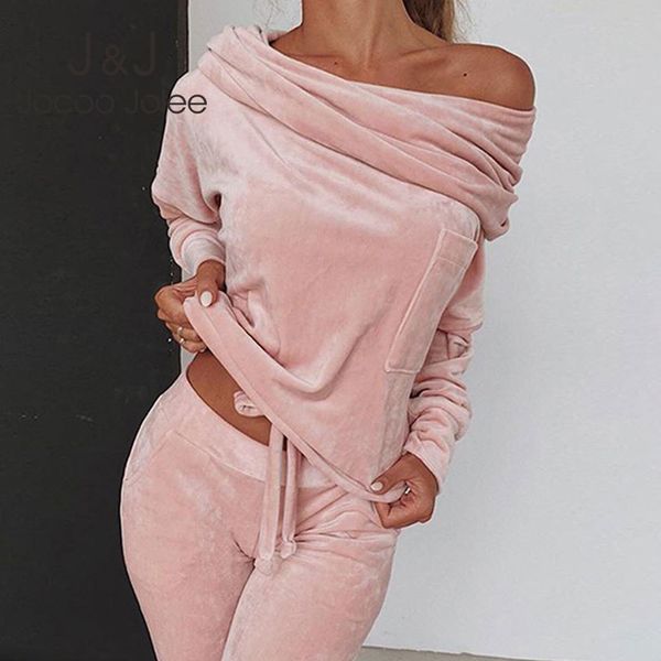 jocoo jolee autumn velvet tracksuit women sweatshirt 2 pieces set slash neck and pants sportswear suede thick lounge suit 210518, White
jocoo jolee autumn velvet tracksuit women sweatshirt 2 pieces set slash neck and pants sportswear suede thick lounge suit 210518, White