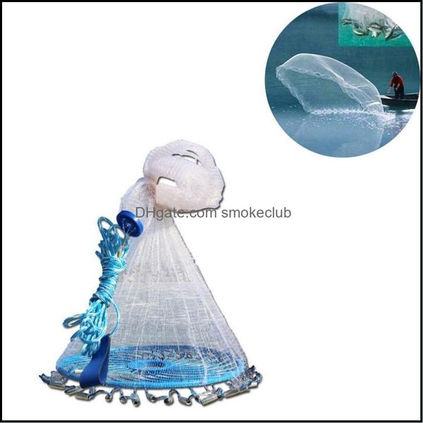 sports & outdoors2.4m fishing net fish aluminum ring monofilament thread throwing saltwater cast nets tools &4m22 aessories drop delivery 20
sports & outdoors2.4m fishing net fish aluminum ring monofilament thread throwing saltwater cast nets tools &4m22 aessories drop delivery 20