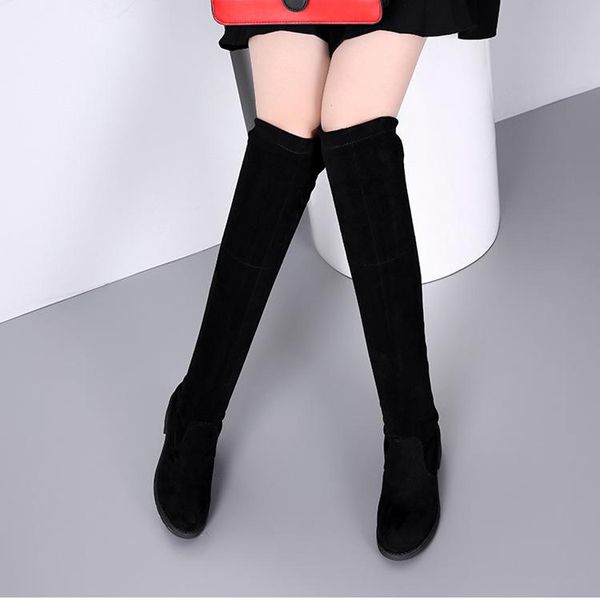 boots 2021 korean women's casual warm thick pointed toe over the knee elastic women, Black
boots 2021 korean women's casual warm thick pointed toe over the knee elastic women, Black