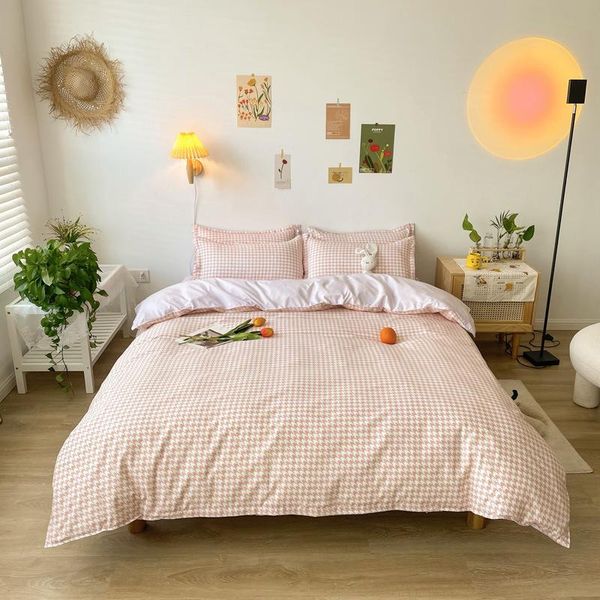 bedding sets tender pink plaid print pattern polyester pillow case bed sheet breathable soft comfortable single double set oceania
bedding sets tender pink plaid print pattern polyester pillow case bed sheet breathable soft comfortable single double set oceania