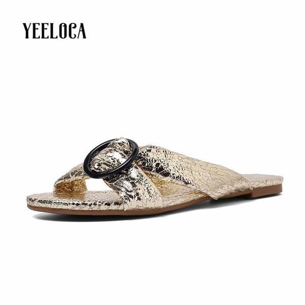 slippers yeeloca 2021 summer woman fashion bling flat with ouside slides solid gold metal decoration open toe shoes, Black
slippers yeeloca 2021 summer woman fashion bling flat with ouside slides solid gold metal decoration open toe shoes, Black