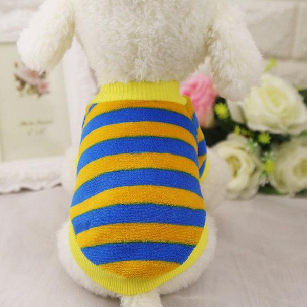 pet clothes coral velvet blue stripes small autumn puppy dog apparel 
pet clothes coral velvet blue stripes small autumn puppy dog apparel