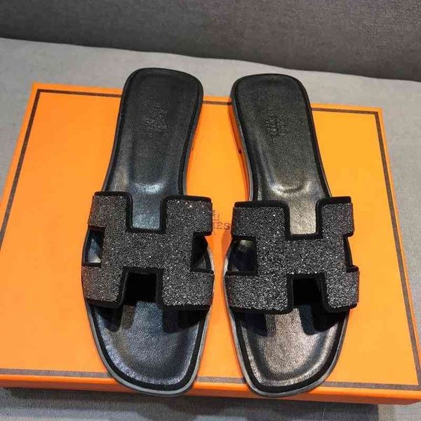 designer slippers slides herme h family women's summer 2022 new leather flat tourist beach sandals air cushion sole milk porridge other, Black
designer slippers slides herme h family women's summer 2022 new leather flat tourist beach sandals air cushion sole milk porridge other, Black