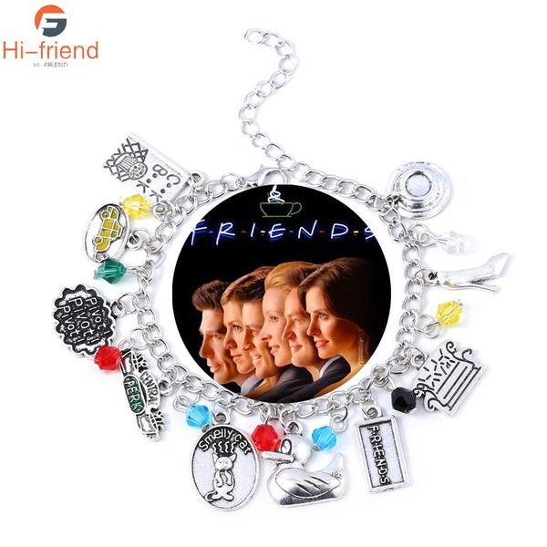 charm bracelets classic tv show friends central perk coffee time smelly cat charms bracelet for women men party halloween gift jewelry, Golden;silver
charm bracelets classic tv show friends central perk coffee time smelly cat charms bracelet for women men party halloween gift jewelry, Golden;silver