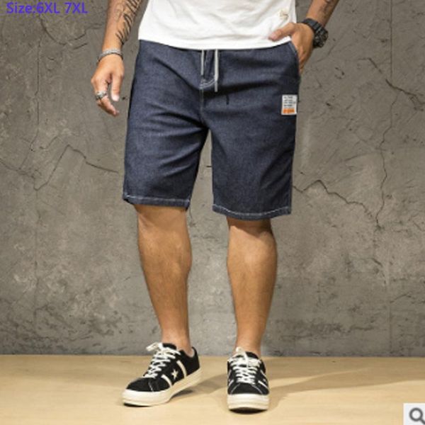 arrival summer knee length men's casual elastic waist blue jeans shorts fashion straight male clothing plus size m-7xl, White;black
arrival summer knee length men's casual elastic waist blue jeans shorts fashion straight male clothing plus size m-7xl, White;black