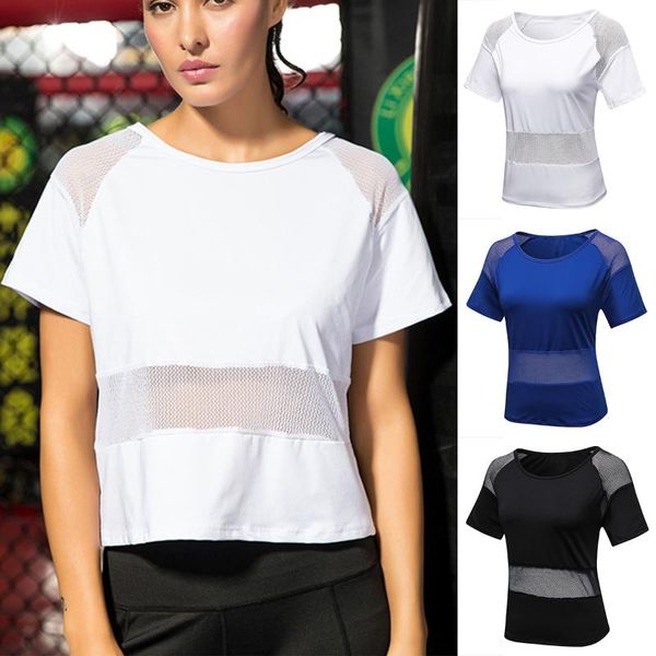 running jerseys ladies mesh sport short sleeve t-shirt gym yoga fitness tee summer training workout breathable sweat shirts, Black;blue
running jerseys ladies mesh sport short sleeve t-shirt gym yoga fitness tee summer training workout breathable sweat shirts, Black;blue
