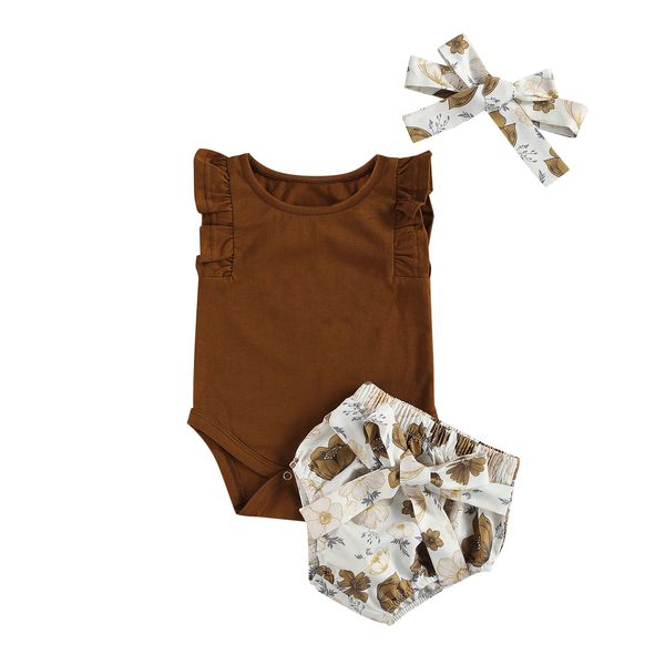 summer infant baby girls clothes sets ruffles sleeveless romper flowers bow shorts headband, White
summer infant baby girls clothes sets ruffles sleeveless romper flowers bow shorts headband, White