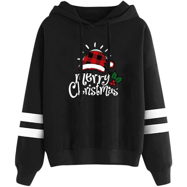 women's hoodies & sweatshirts fashion comfortable christmas print long-sleeved sweatshirt casual daily loose blouse pullover sudaderas, Black
women's hoodies & sweatshirts fashion comfortable christmas print long-sleeved sweatshirt casual daily loose blouse pullover sudaderas, Black