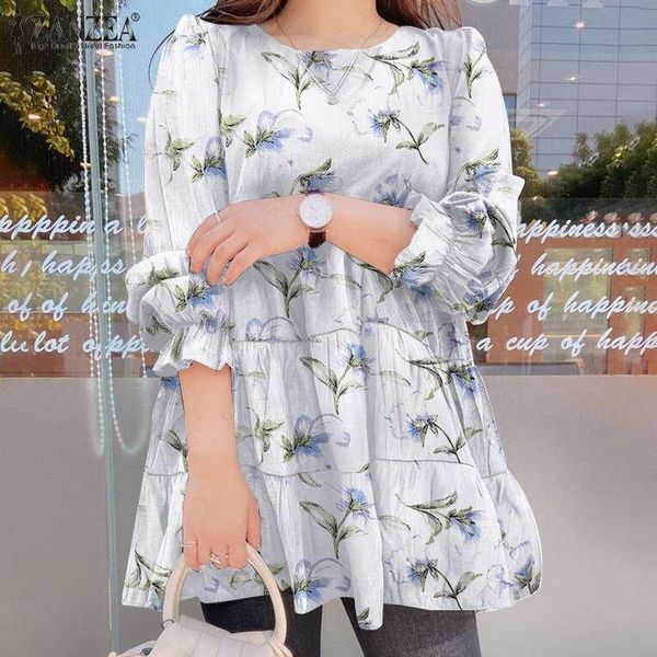 women's blouses & shirts fashion women tunic flowers printed blusas puff long sleeve blouse female oversized casual a-line chemi, White
women's blouses & shirts fashion women tunic flowers printed blusas puff long sleeve blouse female oversized casual a-line chemi, White