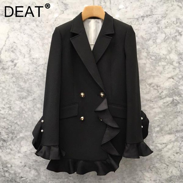 women's suits & blazers deat 2021 women fashion slim fit notched long-sleeved patchwork ruffles asymmetrical suit jacket spring and aut, White;black
women's suits & blazers deat 2021 women fashion slim fit notched long-sleeved patchwork ruffles asymmetrical suit jacket spring and aut, White;black