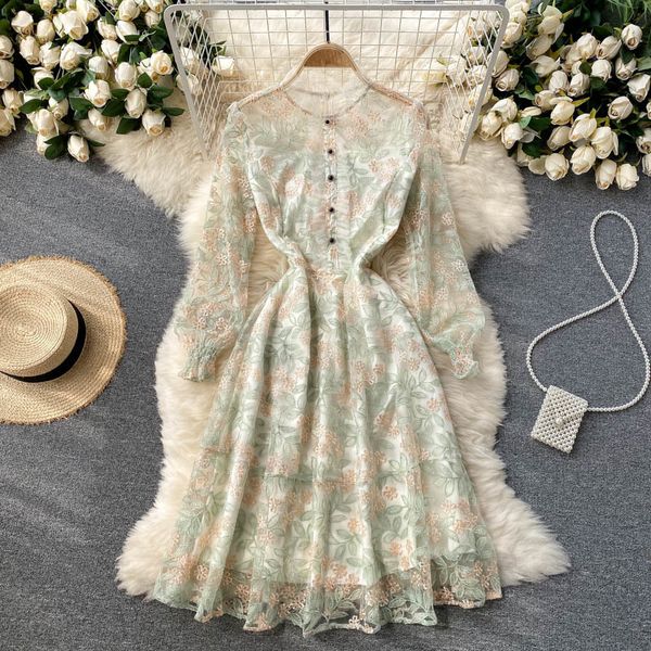 two piece dress elegant floral embroidery lace women 2021 summer mesh see through full sleeve o-neck a-line midi party ropa mujer, White
two piece dress elegant floral embroidery lace women 2021 summer mesh see through full sleeve o-neck a-line midi party ropa mujer, White