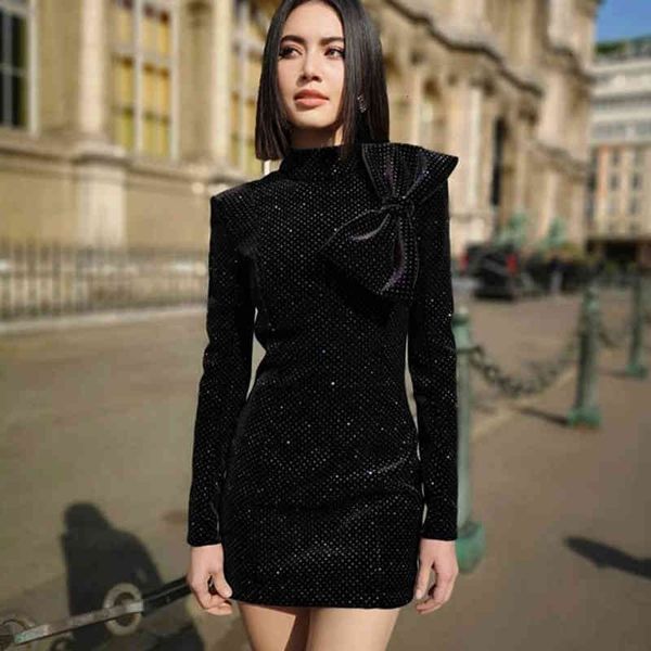 fashion runway designer gilding sequins dressed in velvet female winter long sleeve big bowknot sheath bodycon party dress qiyf, Black;gray
fashion runway designer gilding sequins dressed in velvet female winter long sleeve big bowknot sheath bodycon party dress qiyf, Black;gray