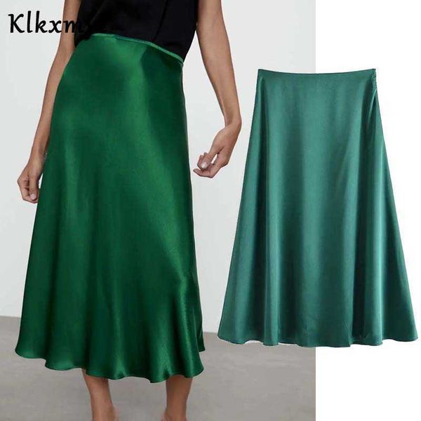 klkxmyt za skirts women green satin summer long with high waist female elegant office side zipper a line midi skirt 210527, Black
klkxmyt za skirts women green satin summer long with high waist female elegant office side zipper a line midi skirt 210527, Black