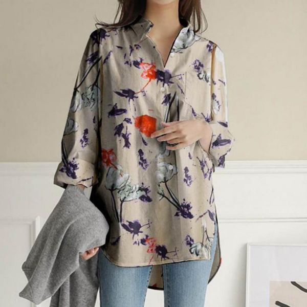 women's blouses & shirts stylish for women 2021 female print blouse spring long sleeve casual turn down collar blusa femininas oversiz, White
women's blouses & shirts stylish for women 2021 female print blouse spring long sleeve casual turn down collar blusa femininas oversiz, White