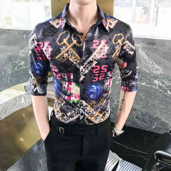 luxury print men shirt casual slim fit streetwear social shirt short sleeve brand night club party tuxedo blusa chemise homme 210527, White;black
luxury print men shirt casual slim fit streetwear social shirt short sleeve brand night club party tuxedo blusa chemise homme 210527, White;black